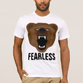 ONVERSCHROKKEN, Grappig Mannen BEER T-shirt (Voorkant)