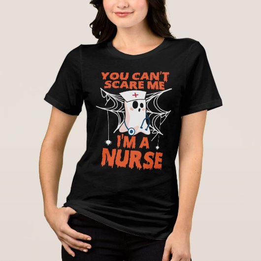 Onverschrokken Halloween Nurse Tri-Blend Shirt (Voorkant)