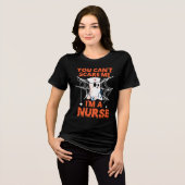 Onverschrokken Halloween Nurse Tri-Blend Shirt (Voorkant volledig)
