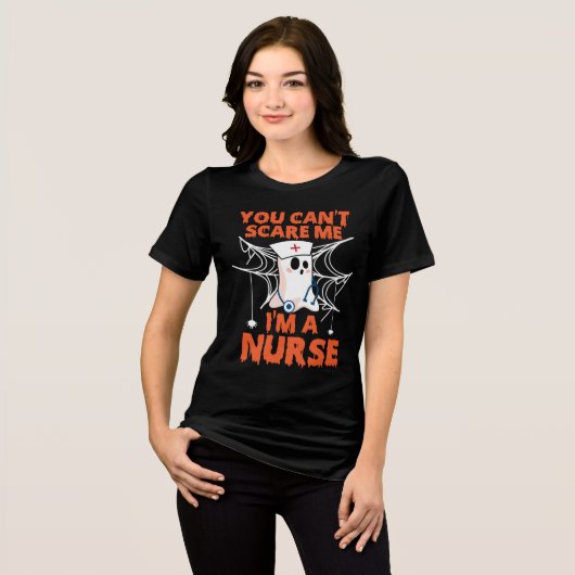 Onverschrokken Halloween Nurse Tri-Blend Shirt (Voorkant volledig)