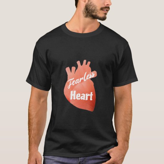 ONVERSCHROKKEN HART T-SHIRT (Voorkant)