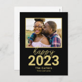 Onverschrokken jaar BEWERKBARE KLEUR Nieuwjaarsans Feestdagenkaart (Voorkant / Achterkant)