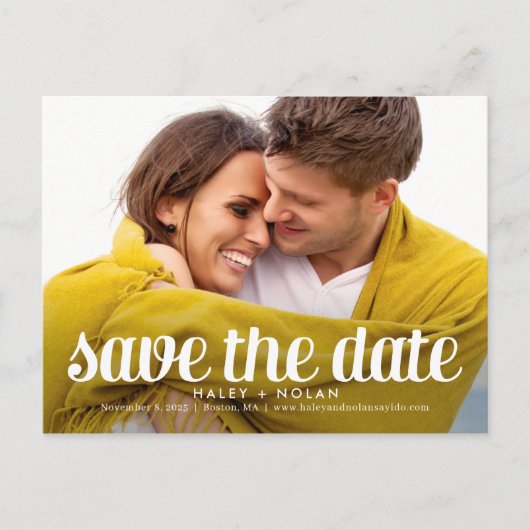 Onverschrokken liefde Save the Date Briefkaart (Voorkant)