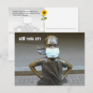 Onverschrokken meisje met mondkapje - NYC H ansich Briefkaart