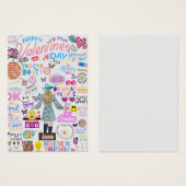 Onverschrokken Meisje VALENTIJNS KAARTEN (Pack van Visitekaartje (Voorkant /achterkant)