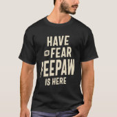 onverschrokken peepaw de held - papa opa t-shirt (Voorkant)
