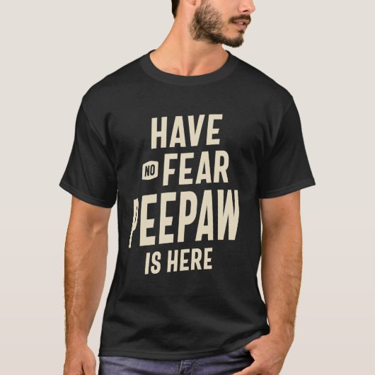 onverschrokken peepaw de held - papa opa t-shirt (Voorkant)