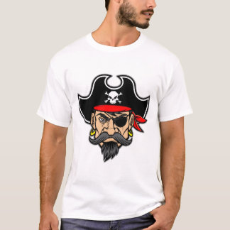 onverschrokken piratenkapitein t-shirt