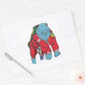 onverschrokken reiziger vierkante sticker (Envelop)