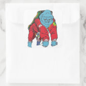 onverschrokken reiziger vierkante sticker (Tas)