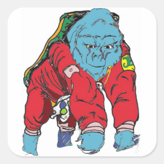 onverschrokken reiziger vierkante sticker