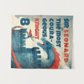 Onverschrokken Ridder en Draak Wandkleed (Voorkant (horizontaal))