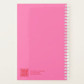 Onverschrokken Roze Bloemige Inspirerende Spreuk Planner (Achterkant)
