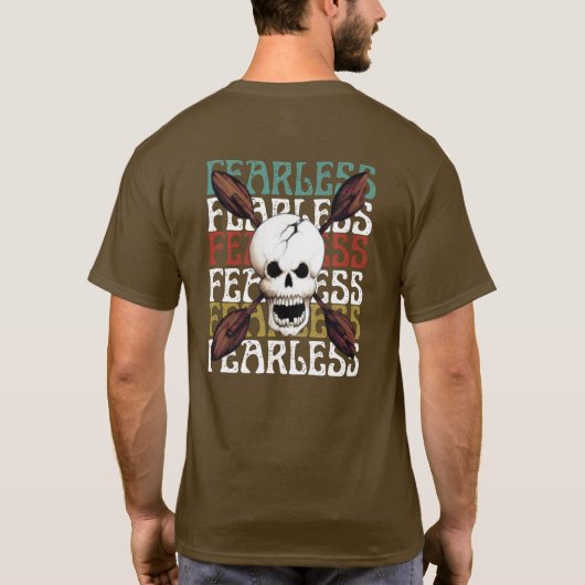 Onverschrokken Schedel Paddle T Shirt (Achterkant)
