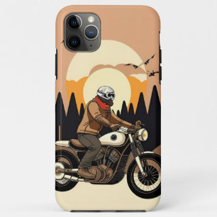 💀 Onverschrokken Schedelmasker Biker Rijden Case-Mate iPhone Case