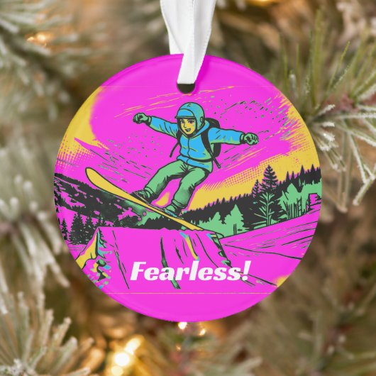 Onverschrokken - Snowboarder Ornament (Boom)