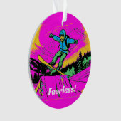 Onverschrokken - Snowboarder Ornament (voorkant)