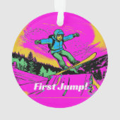 Onverschrokken - Snowboarder Ornament (achterkant)