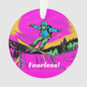 Onverschrokken - Snowboarder Ornament (voorkant)