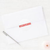 onverschrokken stempel ronde sticker (Envelop)