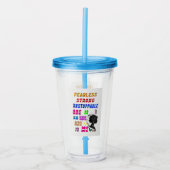 Onverschrokken sterk, onstuitbaar is ze acryl drinkbeker (Voorkant)