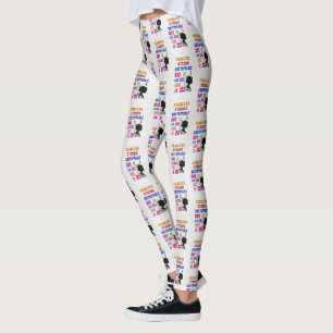 Onverschrokken sterk, onstuitbaar is ze leggings
