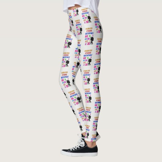 Onverschrokken sterk, onstuitbaar is ze leggings (Links)