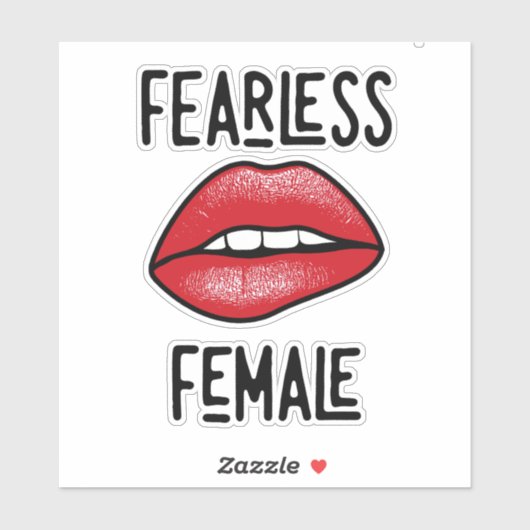 Onverschrokken vrouwelijke stickers op maat (Vel)