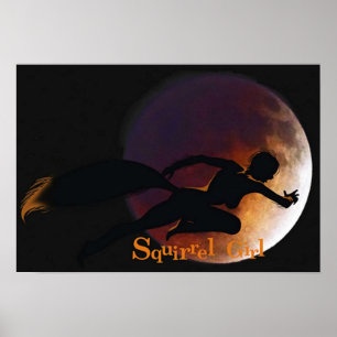 Onverslaanbaar eekhoornmeisje poster