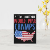 Onverslagen 2 keer World War Champs USA 4 juli Kaart (Gele Bloem)