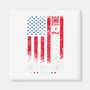 Onverslagen 2-voudig World War Champs Patriotic 4t Magneet