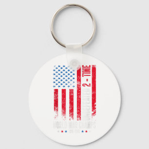 Onverslagen 2-voudig World War Champs Patriotic 4t Sleutelhanger