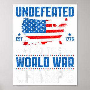 Onverslagen Tweevoudig Wereld Oorlog Kampioen Patr Poster
