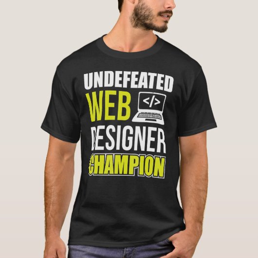 Onverslagen webontwerper Champion Css Programmer 2 T-shirt (Voorkant)