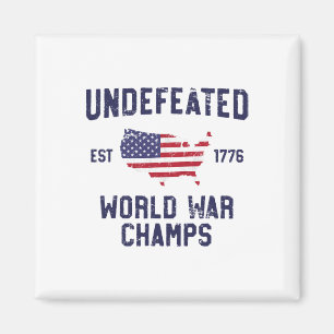 Onverslagen World War Champs T Shirt 4 juli 17 Magneet