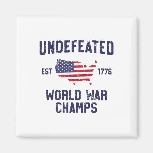 Onverslagen World War Champs T Shirt 4 juli 17 Magneet (Voorkant)