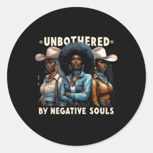 Onverstoorbaar Door Negatieve Ziels Cowgirls Melan Ronde Sticker