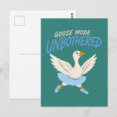Onverstoorde Gans Modus Grappige Balletgans Briefkaart (Voorkant / Achterkant)