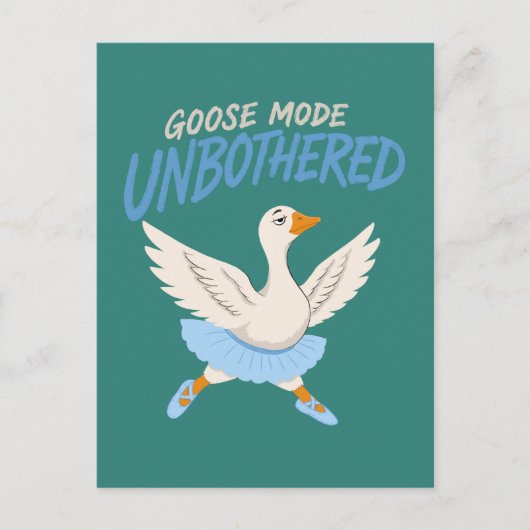 Onverstoorde Gans Modus Grappige Balletgans Briefkaart (Voorkant)