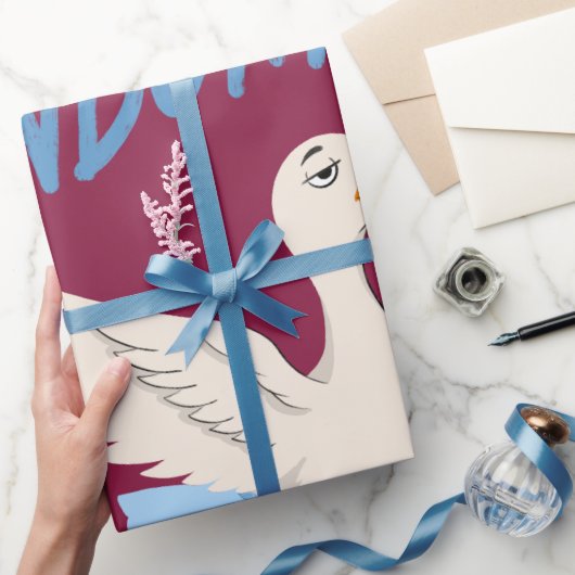 Onverstoorde Gans Modus Grappige Balletgans Cadeaupapier (Geschenken)