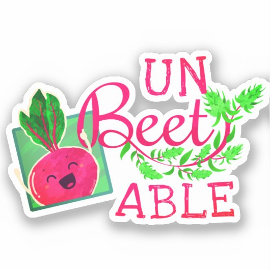 Onverteerbaar - Punny Garden Sticker (Voorkant)