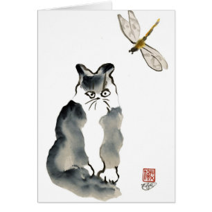 Onverteerbare Insect [libellen] en Grijze Kitten