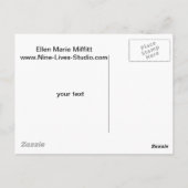 Onverteerbare Insect [libellen] en Grijze Kitten Briefkaart (Achterkant)