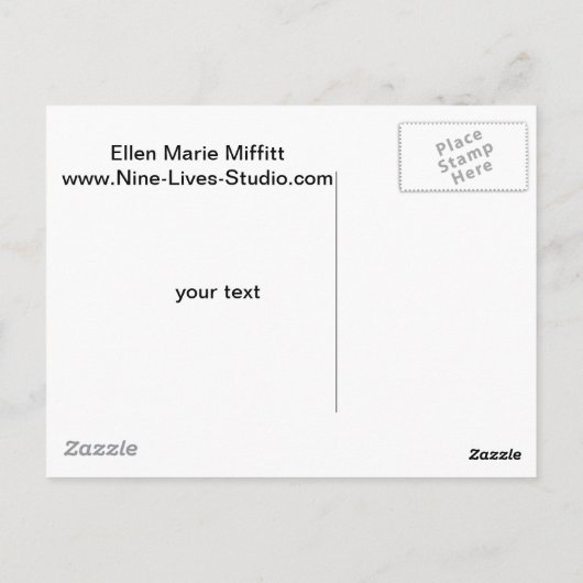 Onverteerbare Insect [libellen] en Grijze Kitten Briefkaart (Achterkant)