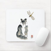 Onverteerbare Insect [libellen] en Grijze Kitten Muismat (Met muis)