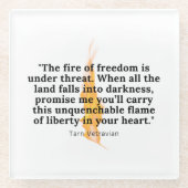 Onverteerbare vlam - Glazen Onderzetter (Voorkant)