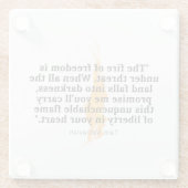 Onverteerbare vlam - Glazen Onderzetter (Achterkant)