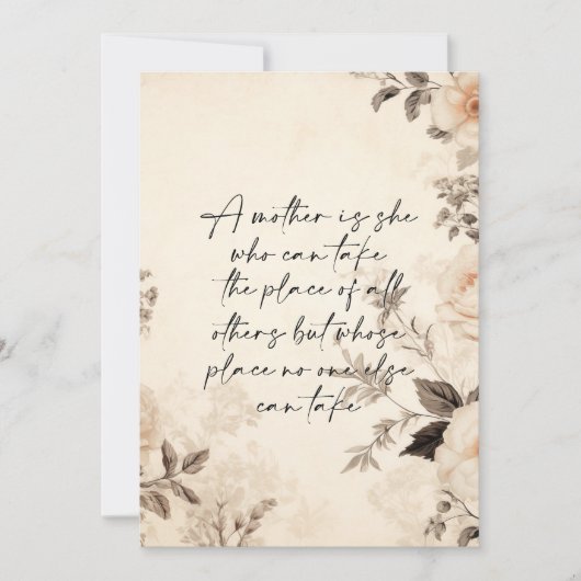 Onvervangbare Moeder Feestdagenkaart (Voorkant)