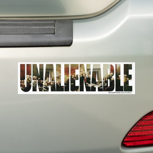 Onvervreemdbaar 1776 bumpersticker (Op auto)
