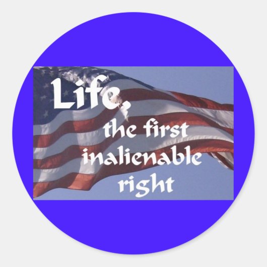 onvervreemdbaar recht ronde sticker (Voorkant)